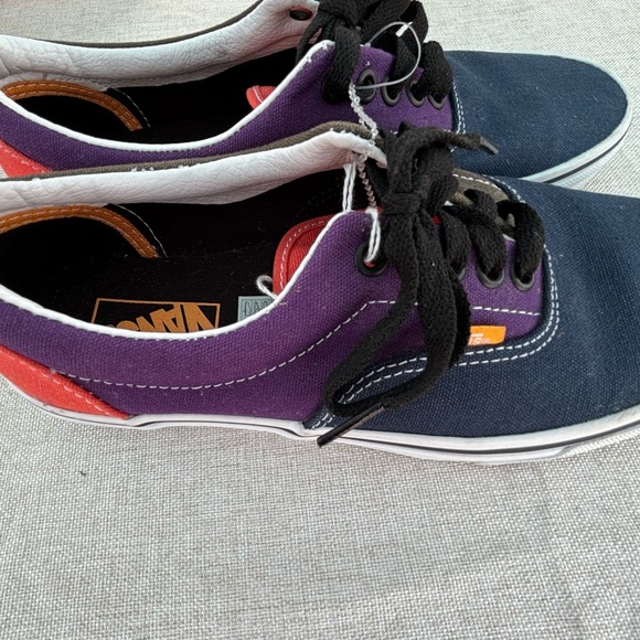 Vans Blue and Purple Canvas Sneakers with Vulcanized Sole - Picture 9 of 12